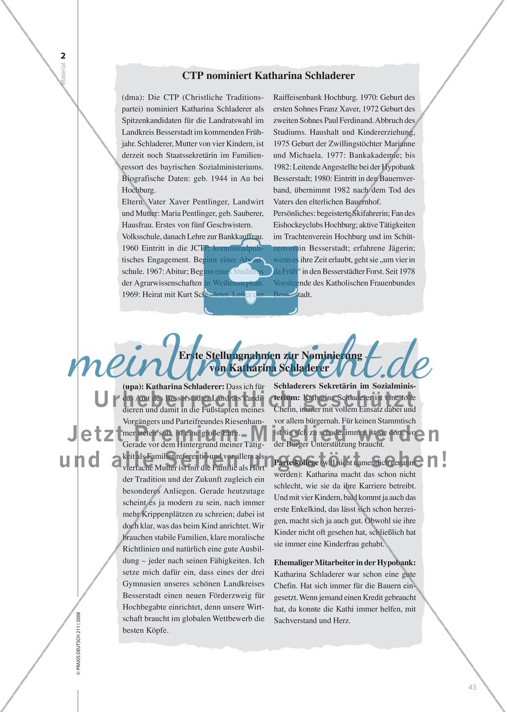 Simulation: Landratswahl in Besserstadt - Meinungsbildung im Wahlkampf Preview 6