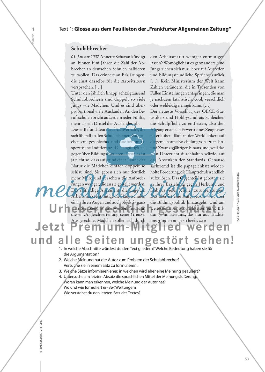 Stellen Sie sich vor, Sie stehen dahinter! - Meinungsmache in Tageszeitungen erkennen Preview 2