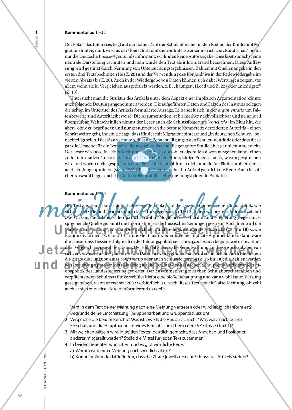 Stellen Sie sich vor, Sie stehen dahinter! - Meinungsmache in Tageszeitungen erkennen Preview 5