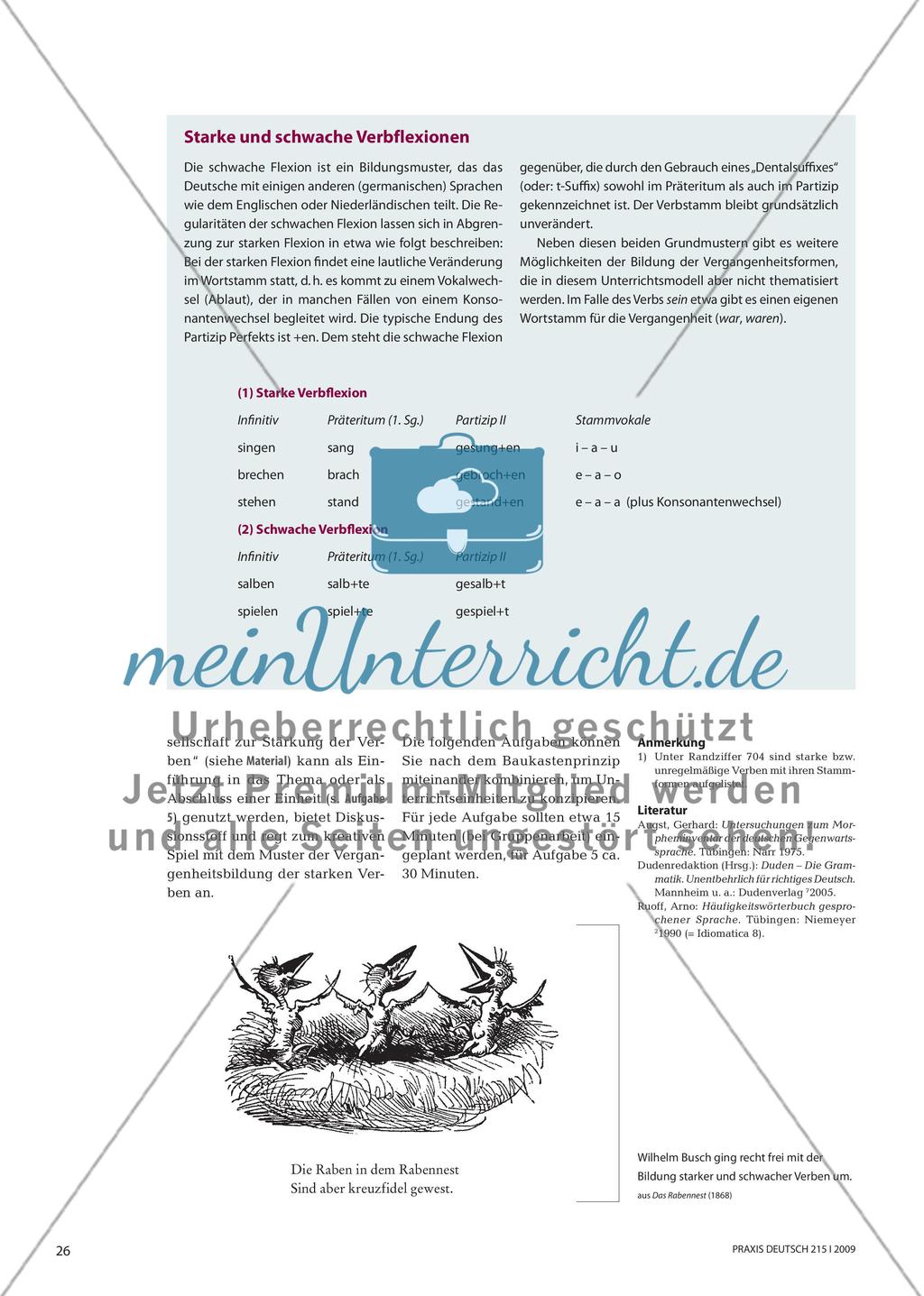 Glomm oder glimmte – frug oder fragte?: Den Bildungsweisen von starken und schwachen Verben auf der Spur Preview 2