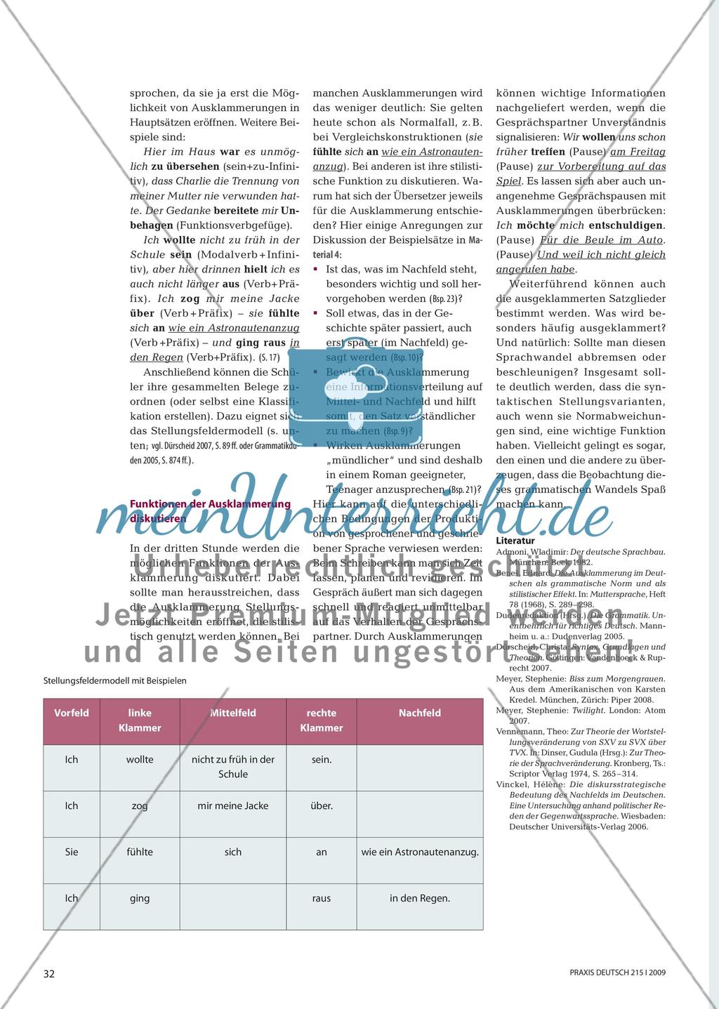 Sprachwandel abbremsen oder beschleunigen? - Die Ausklammerung im Deutschen Preview 3