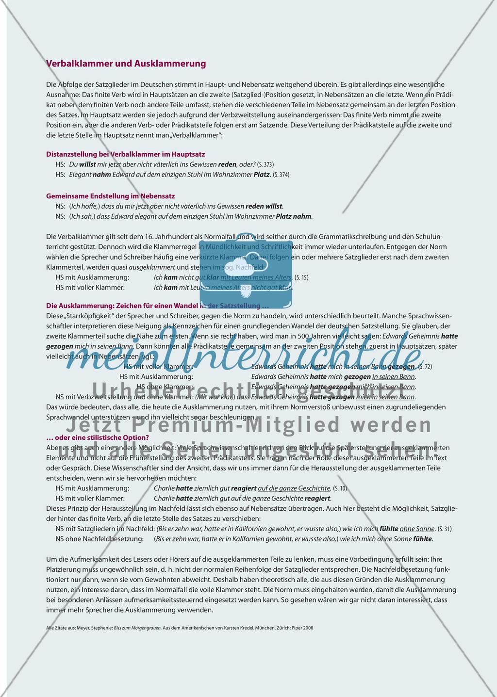 Sprachwandel abbremsen oder beschleunigen? - Die Ausklammerung im Deutschen Preview 4