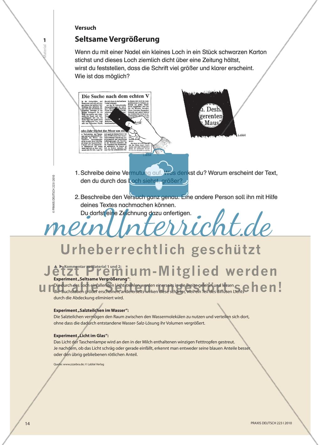„Mit Schlappen auf die Rohre hauen“ - Kriterien zum Schreiben von Versuchsanleitungen entwickeln Preview 3
