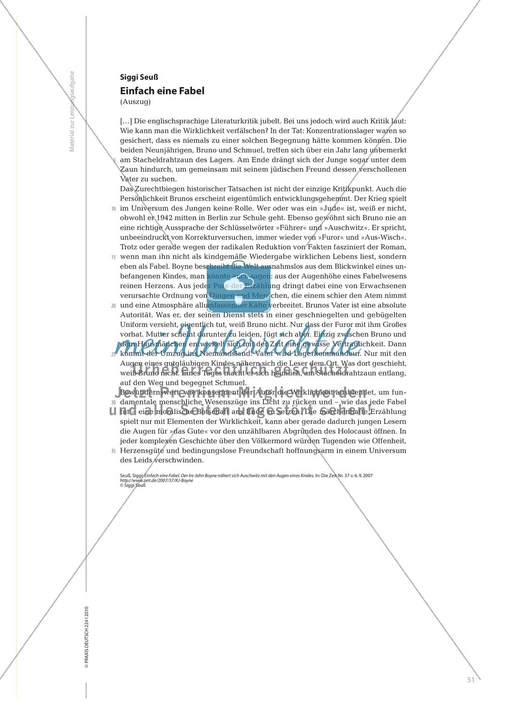 Literarisches und historisches Lernen mit John Boynes