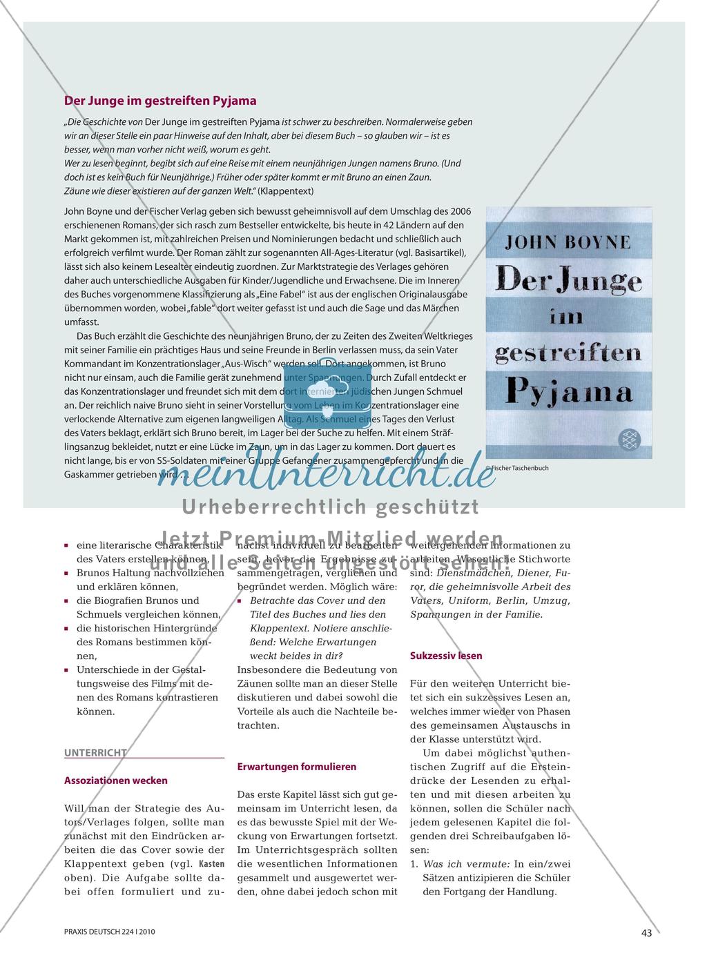Literarisches und historisches Lernen mit John Boynes