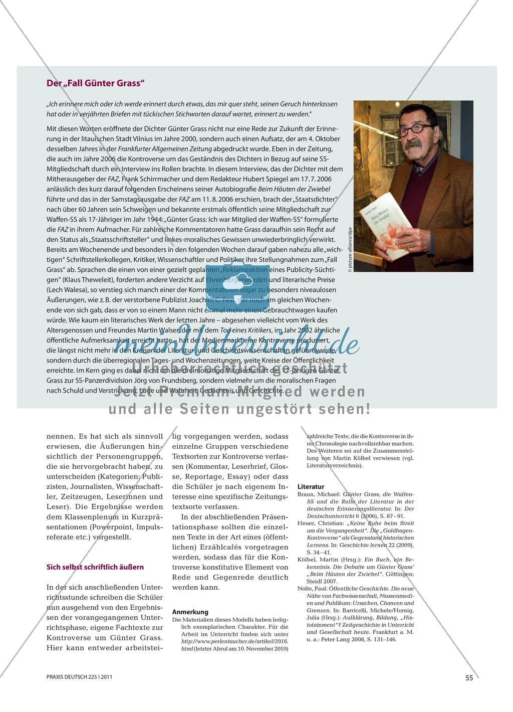 Die Kontroverse um den „Fall Günter Grass“: Analyse und Reflexion Preview 4