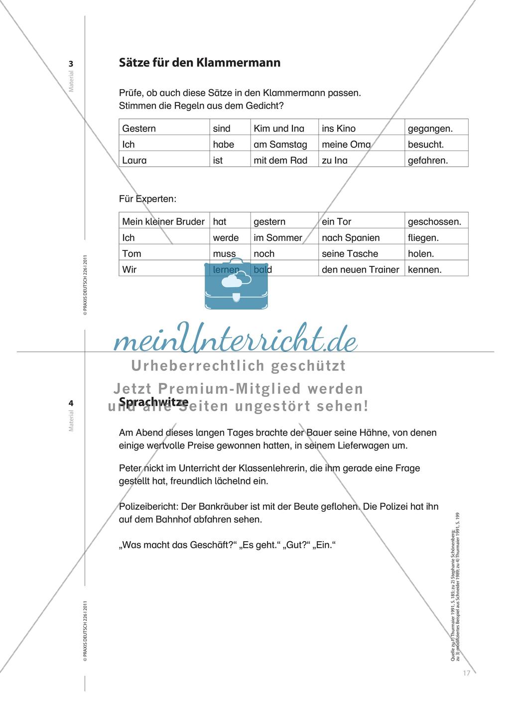 Problemfall Verbklammer? - Der Klammermann als Basismodell der Satzlehre Preview 6