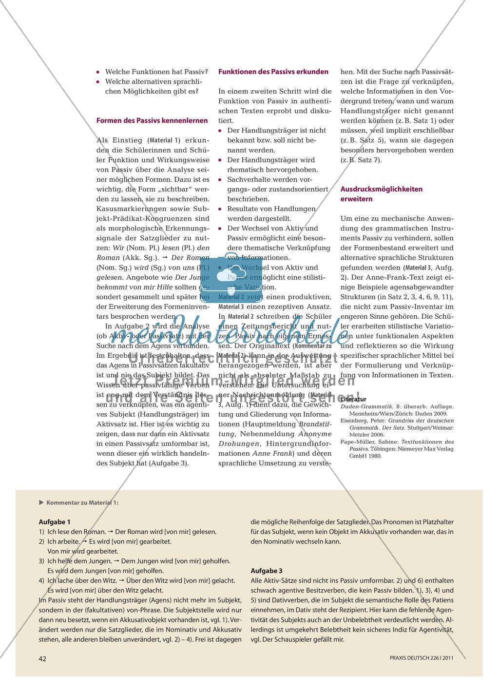 Aus zwei Richtungen sprechen - Aktiv- und Passivformen des Verbs Preview 3
