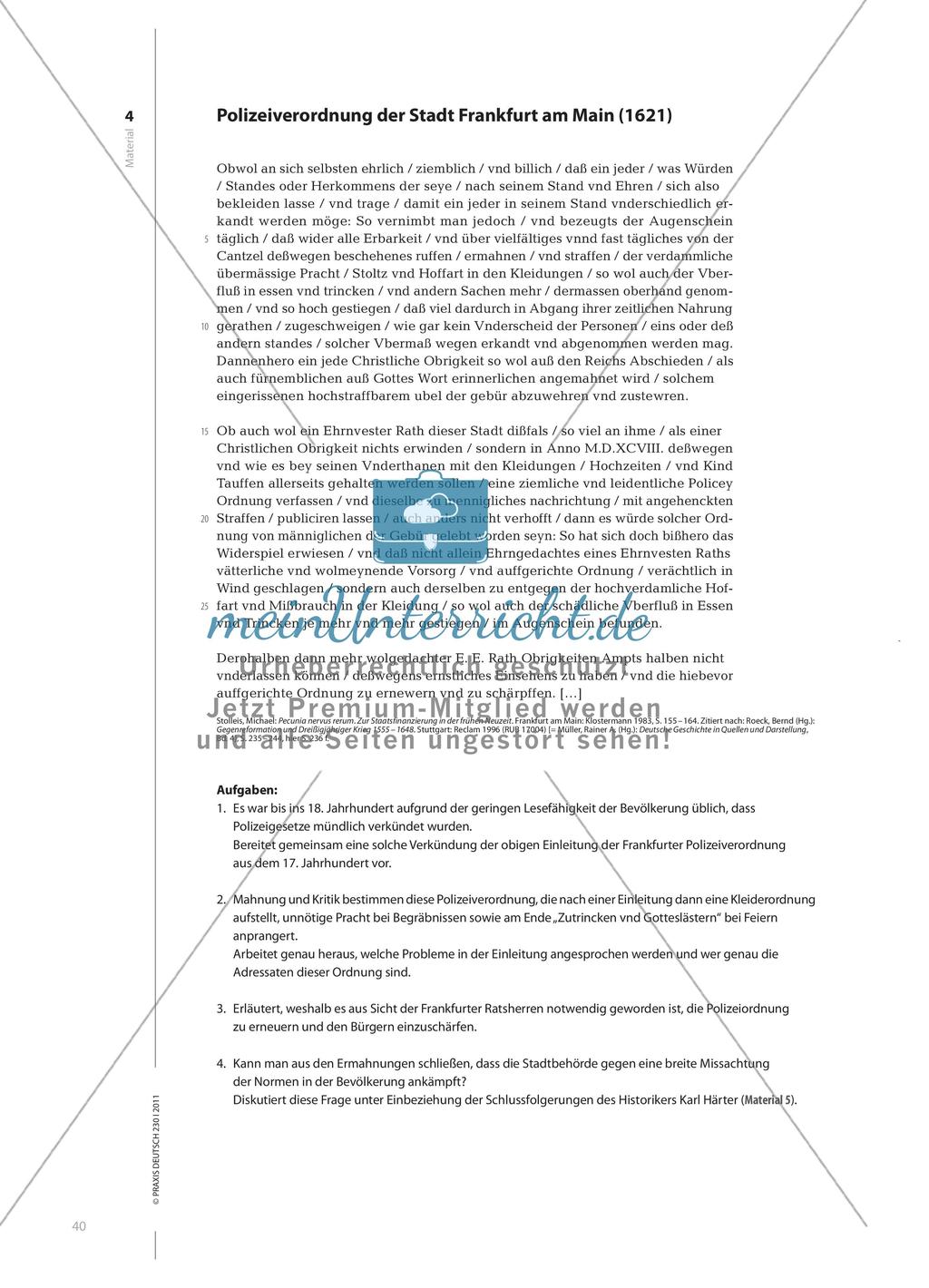 Untersuchen und Reflektieren von mittelalterlichen Polizeiordnungen Preview 7