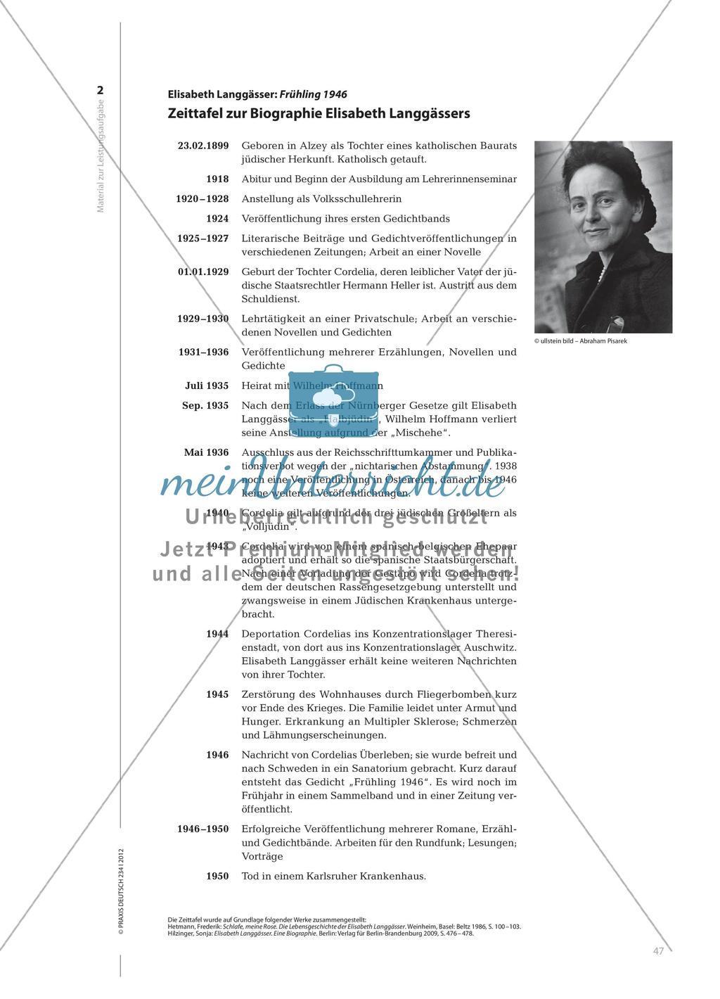 Frühling 1946 - Gedichtinterpretation mit dem Schwerpunkt einer komplexen Kontextualisierung Preview 6