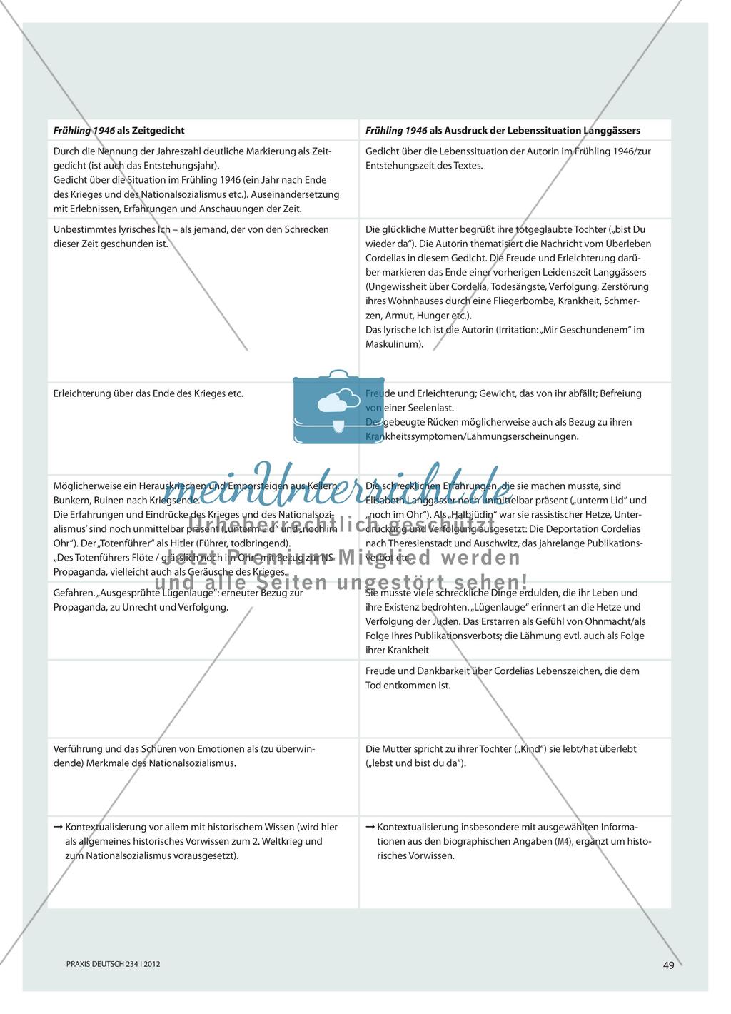 Frühling 1946 - Gedichtinterpretation mit dem Schwerpunkt einer komplexen Kontextualisierung Preview 8