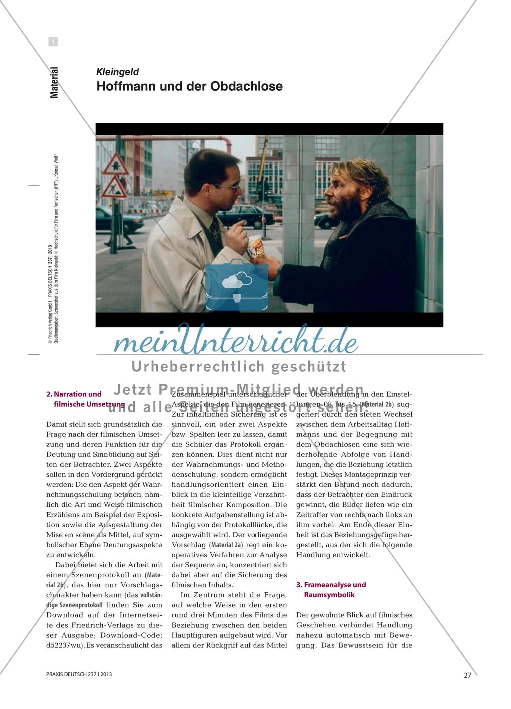 Die Macht des Geldes - Zusammenhänge des Kurzfilms Kleingeld durch Detailanalyse erkennen Preview 3
