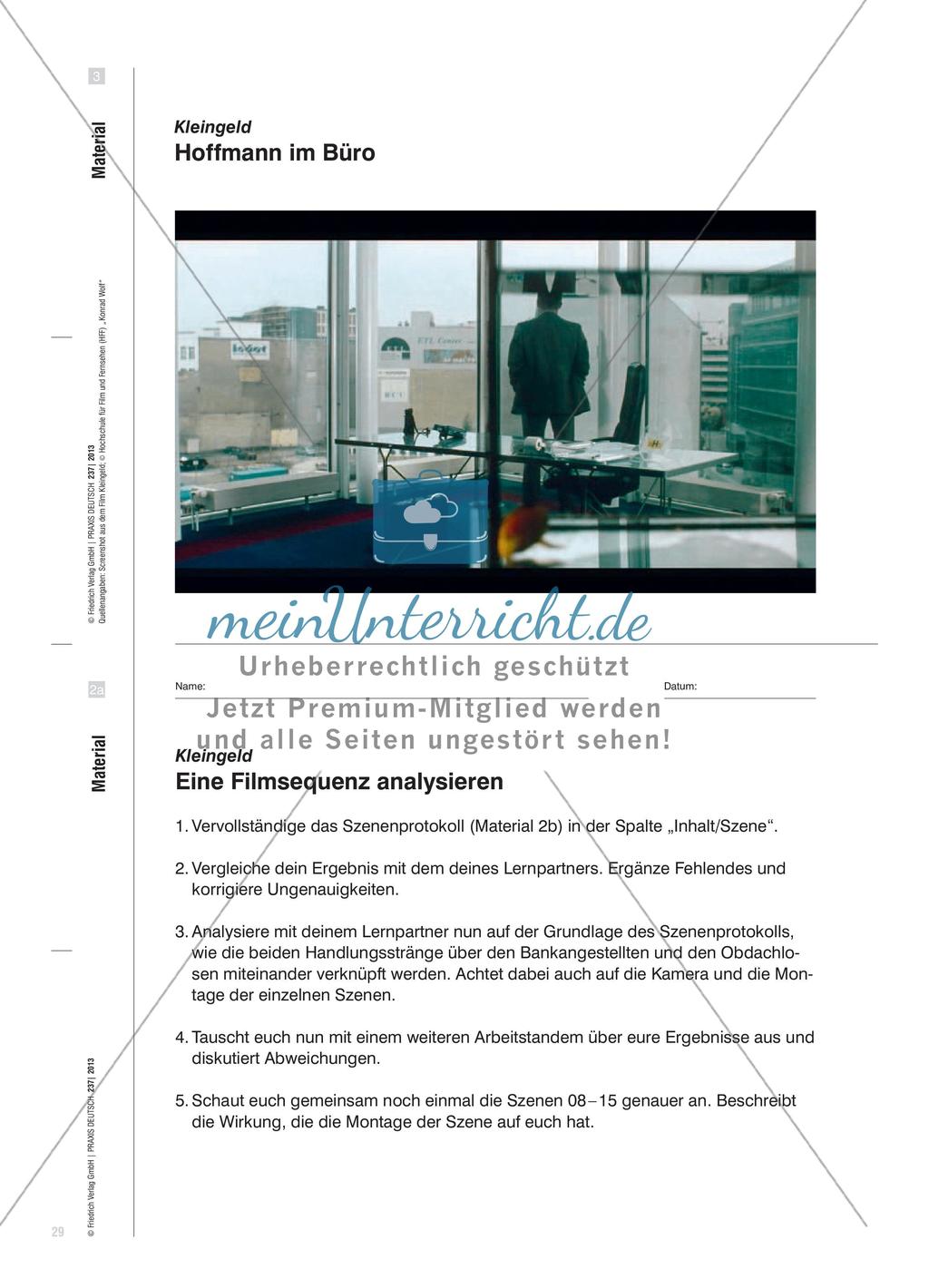 Die Macht des Geldes - Zusammenhänge des Kurzfilms Kleingeld durch Detailanalyse erkennen Preview 5