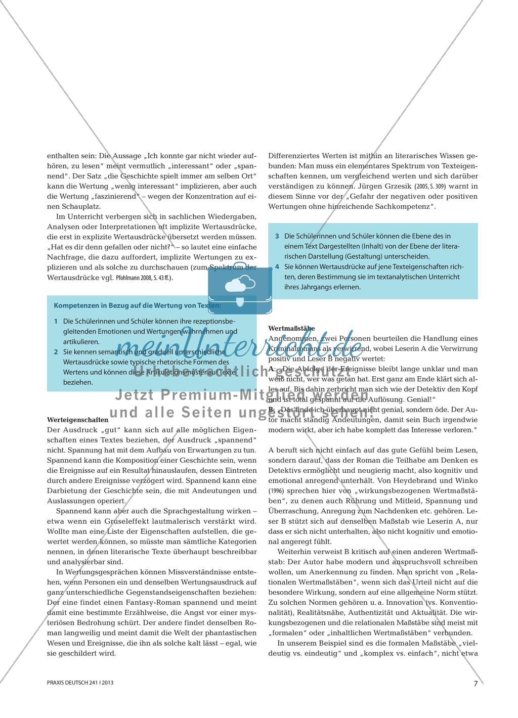 Literarische Texte werten Preview 4