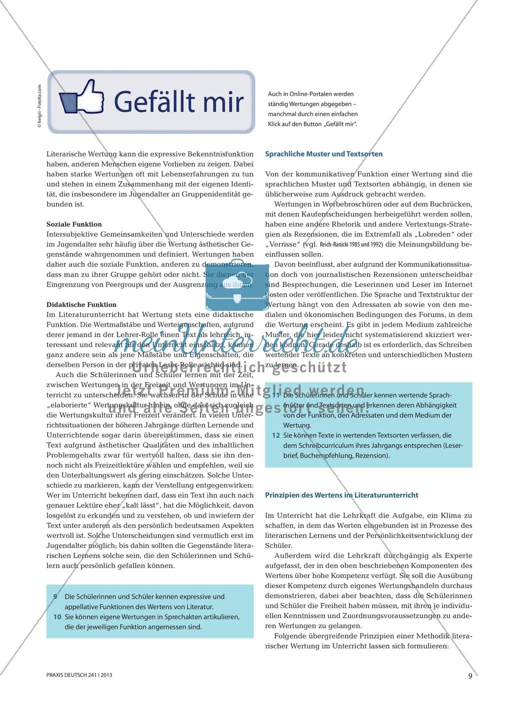 Literarische Texte werten Preview 6