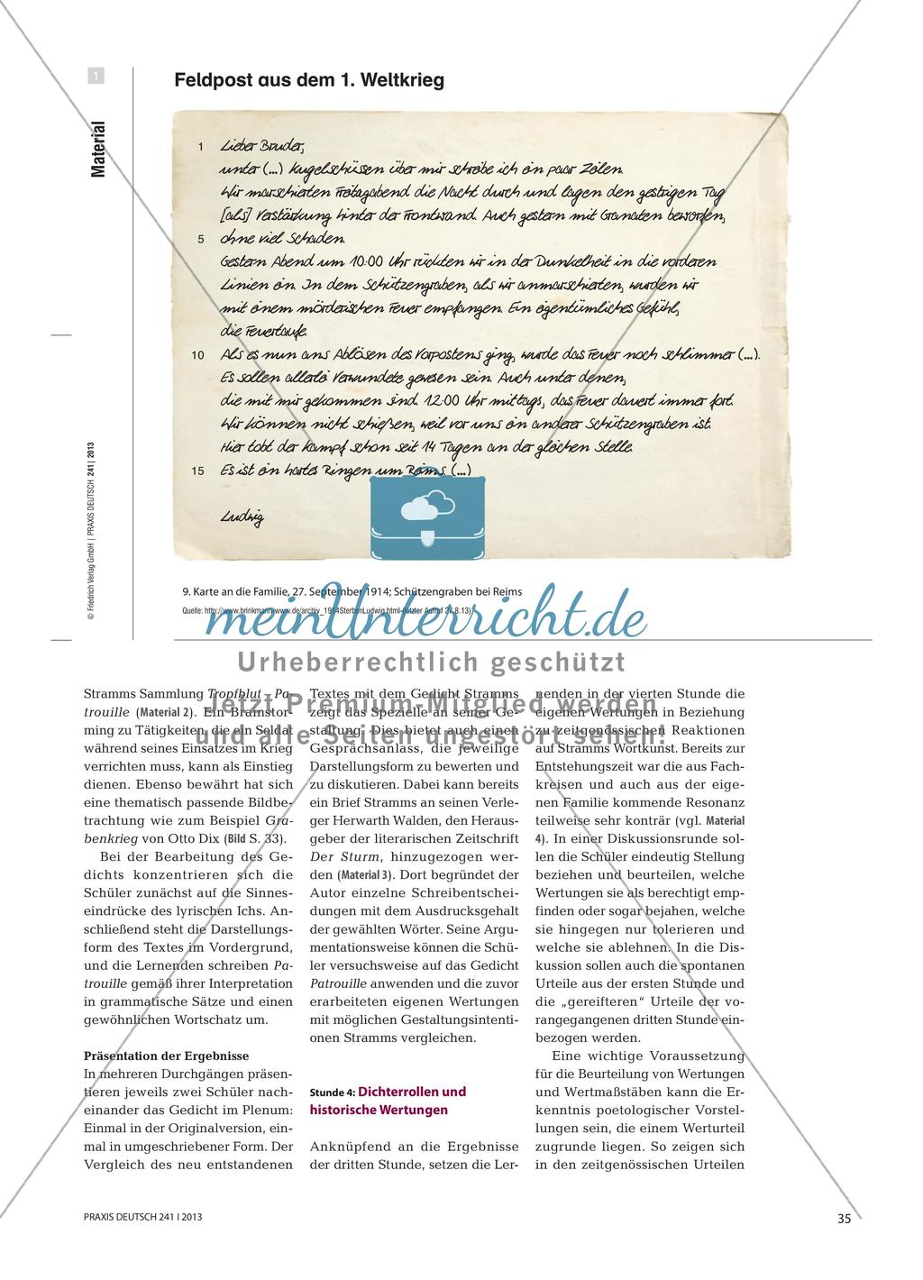 Die Wortkunst August Stramms - Eigene und fremde Wertungen diskutieren Preview 3