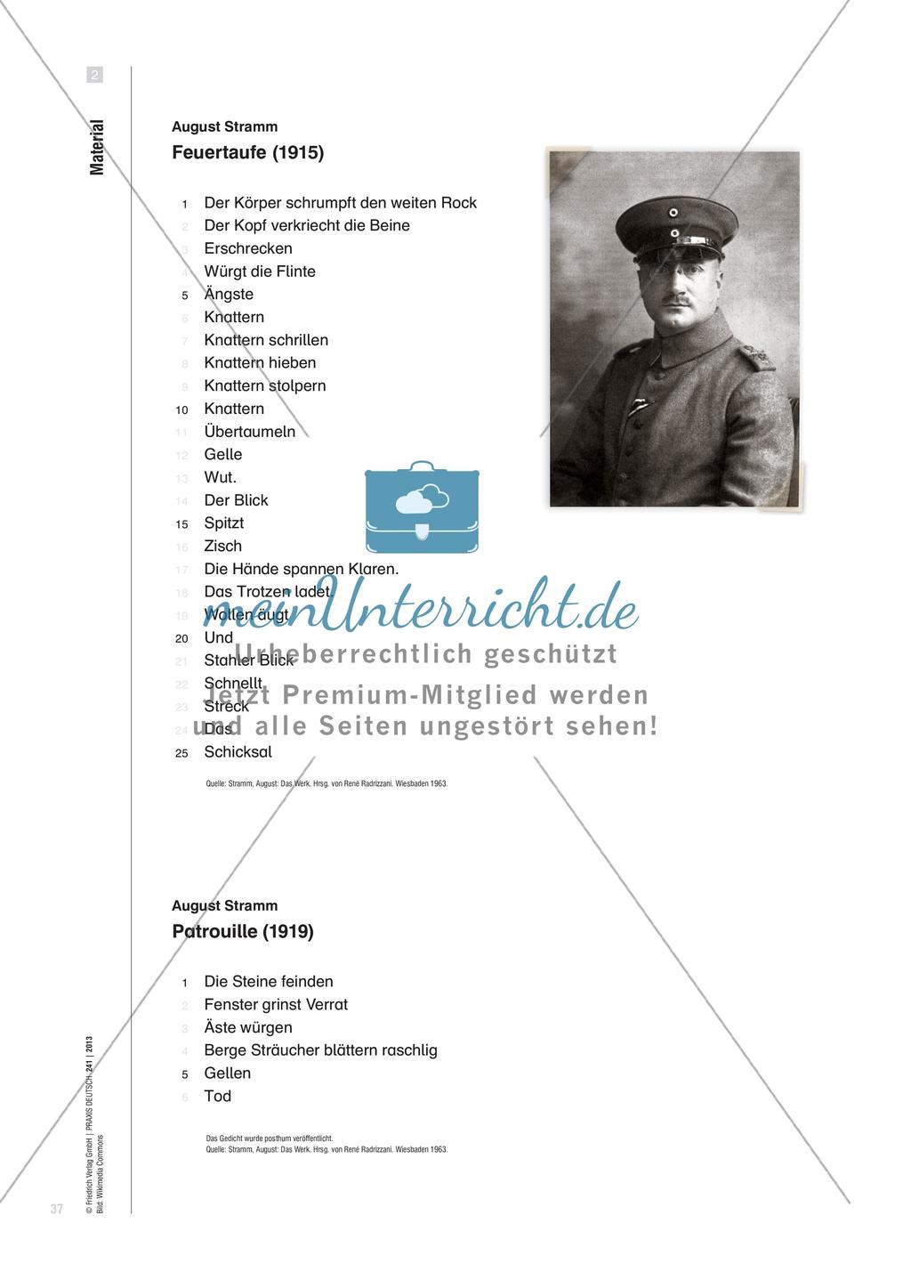 Die Wortkunst August Stramms - Eigene und fremde Wertungen diskutieren Preview 5