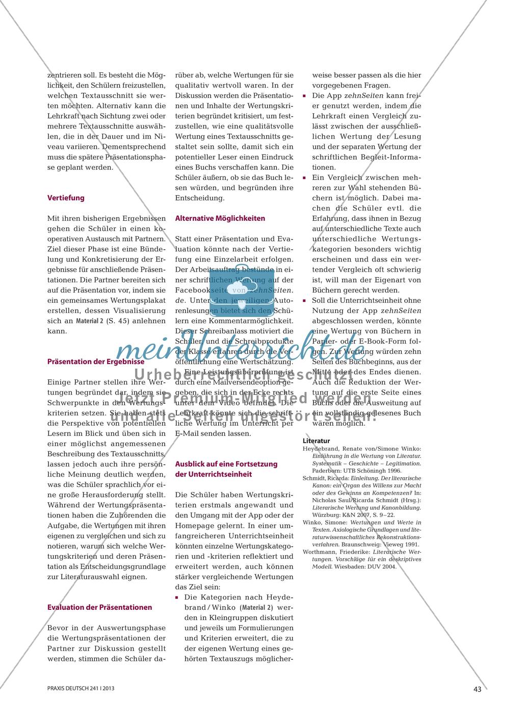 „Ist das Buch gut?“ - Mit der App zehnSeiten Literatur nach schülerorientierten Wertungen auswählen Preview 3