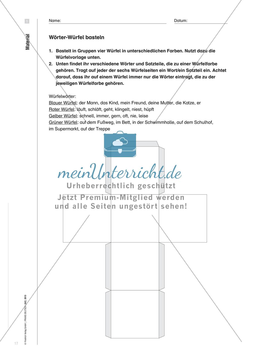 Sätze wie zusammengewürfelt … - Satzstrukturen in Texten überarbeiten Preview 4