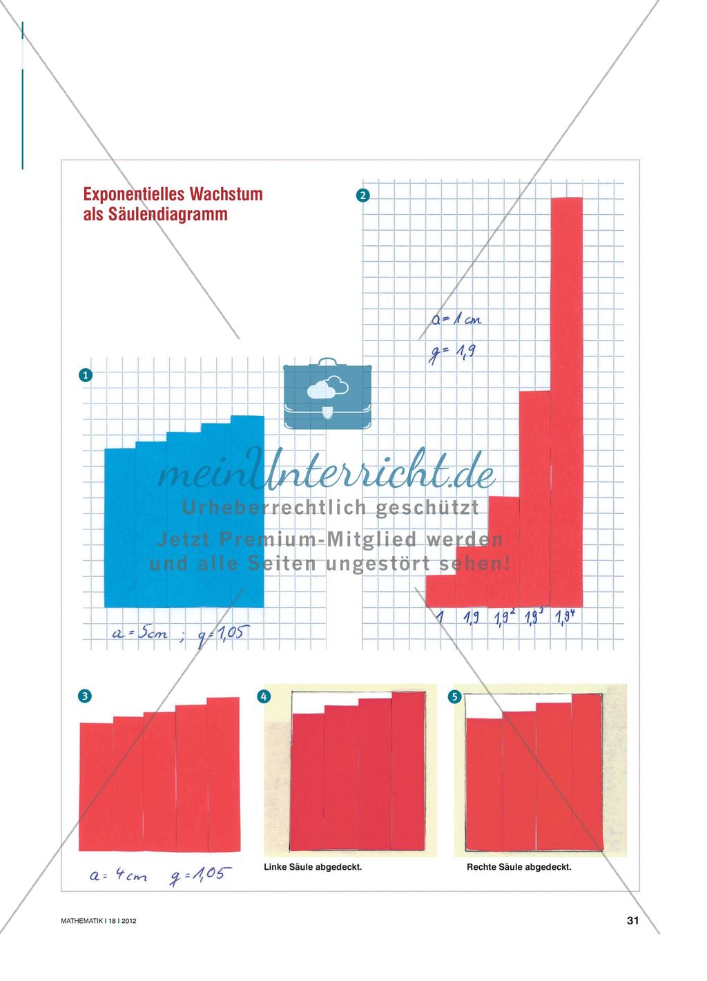 Wachstum mit Schere und Kleber - Änderungsraten in Säulendiagrammen Preview 2