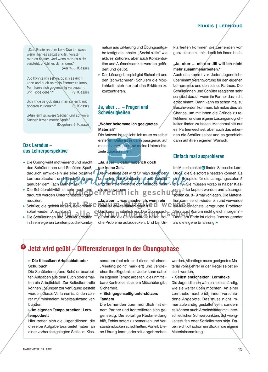 Das Lern-Duo - Eine Partnerarbeit zur Wiederholung von Unterrichtsinhalten Preview 4