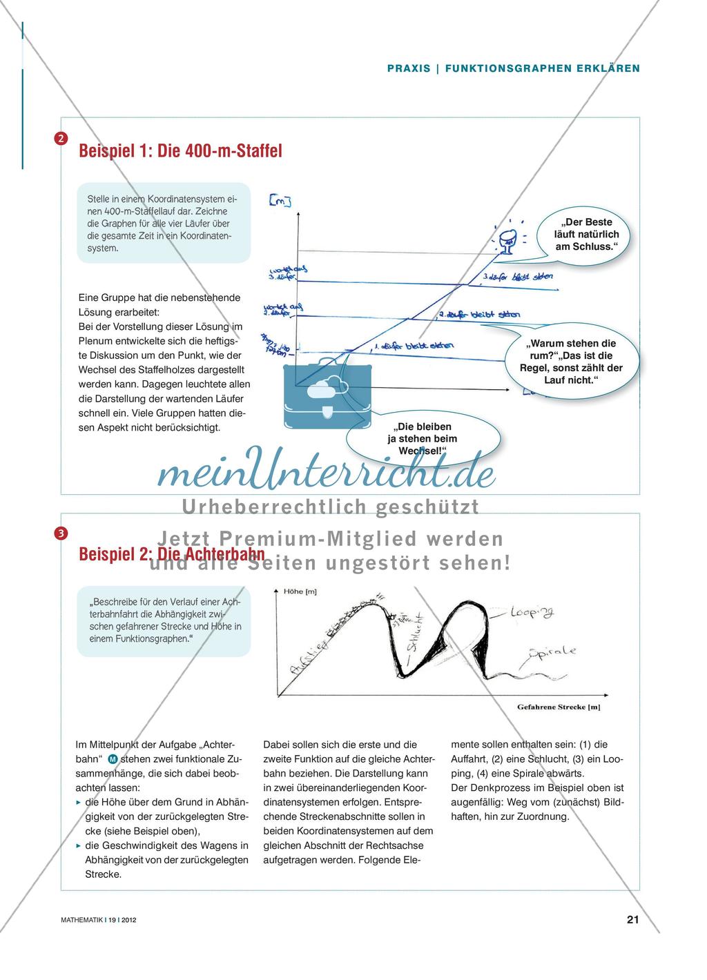 Sanitäter sind doch keine Hellseher! - Funktionsgraphen inhaltlich verstehen und anderen erklären Preview 2