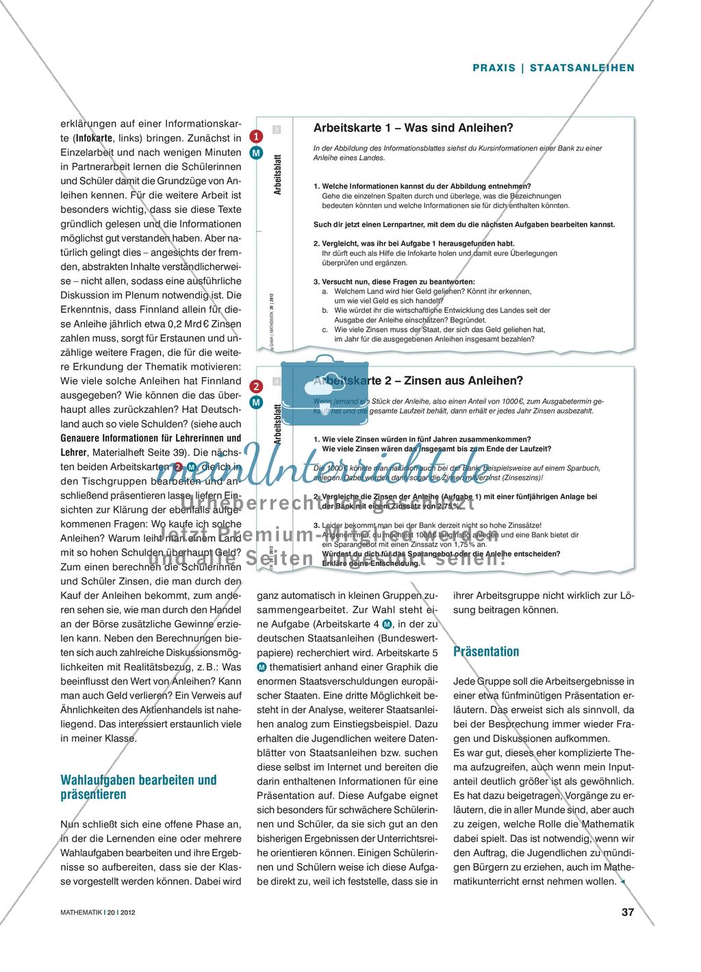 Erarbeitung der Grundzüge des Geldleihens durch Schuldverschreibungen Preview 4