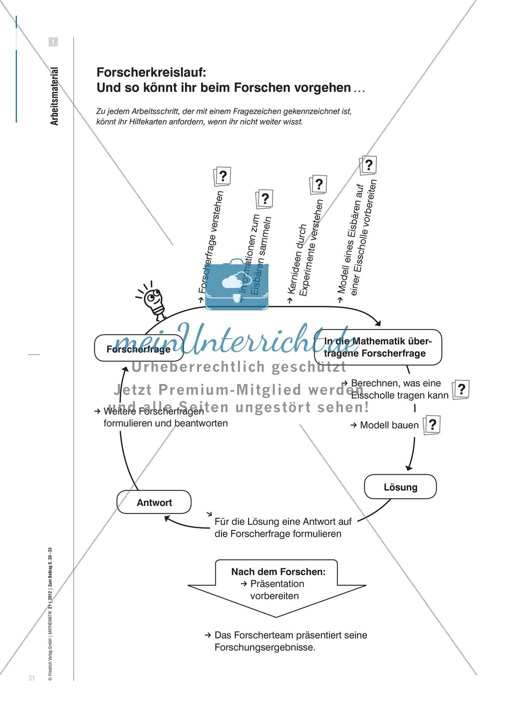 Der Eisbär auf der Scholle - Fächerübergreifende Forschung ausgehend von einer Forscherfrage Preview 2