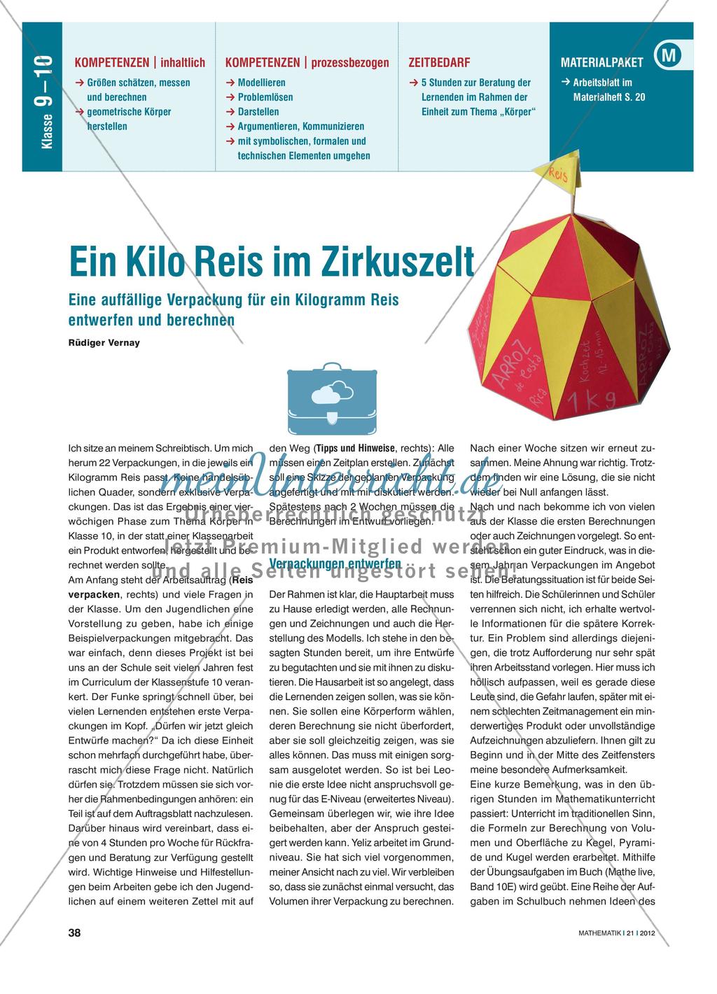 Ein Kilo Reis im Zirkuszelt - Eine auffällige Verpackung für ein Kilogramm Reis Preview 1