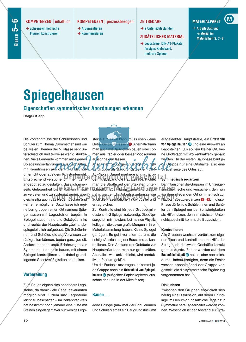 Spiegelhausen - Eigenschaften symmetrischer Anordnungen Preview 1
