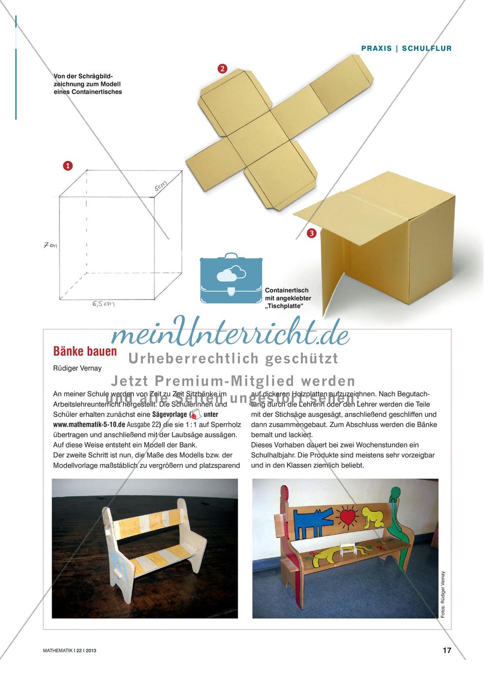 Schule gestalten - Das Modell eines Möbelstücks Preview 2