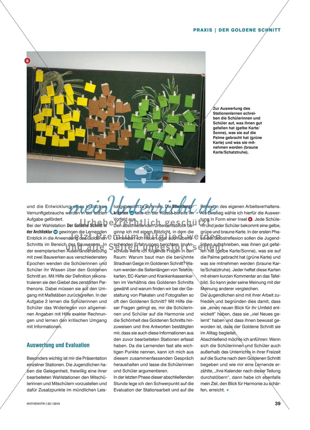 Der Harmonie auf der Spur - Ein Stationenlernen zum Goldenen Schnitt Preview 4