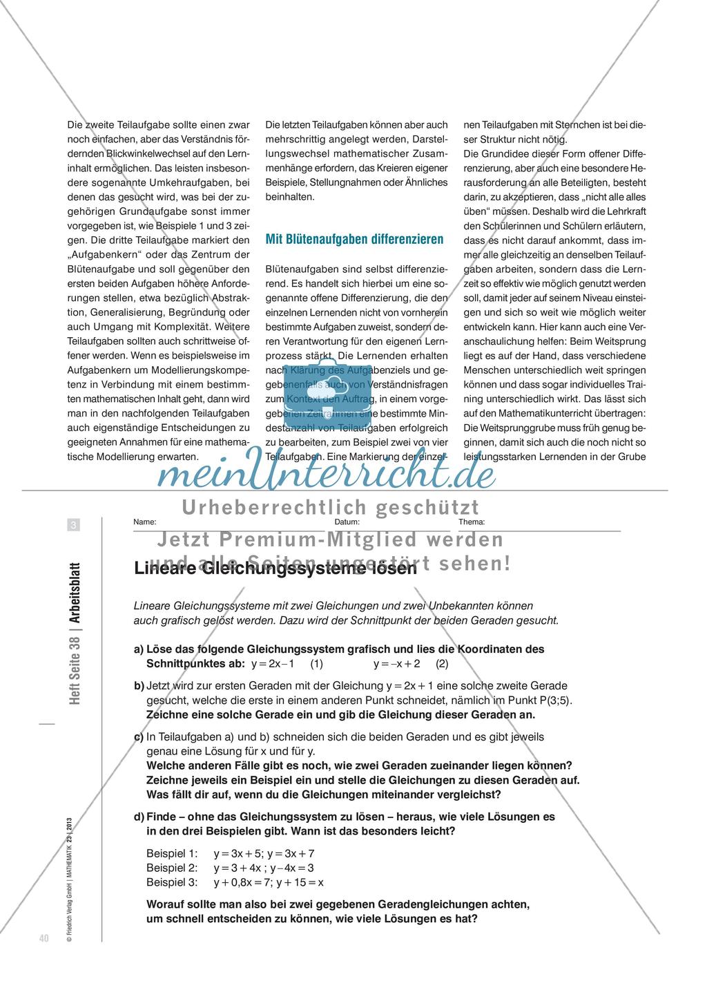 Nicht alle üben alles - unterschiedliche Anforderungsniveaus in Blütenaufgaben Preview 3