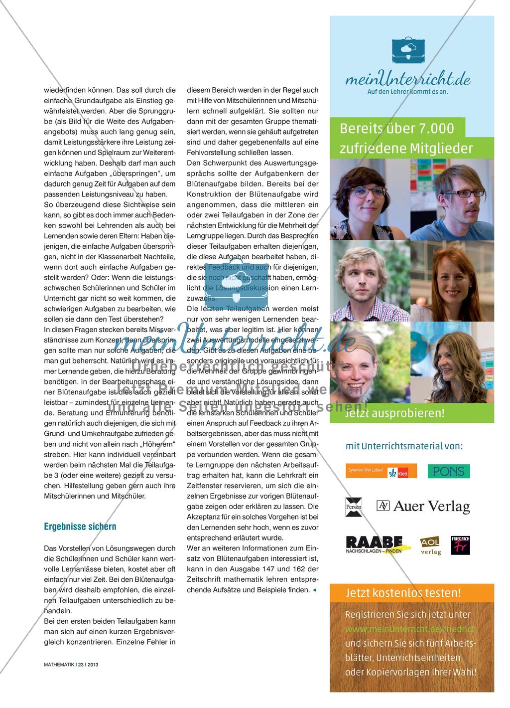 Nicht alle üben alles - unterschiedliche Anforderungsniveaus in Blütenaufgaben Preview 4