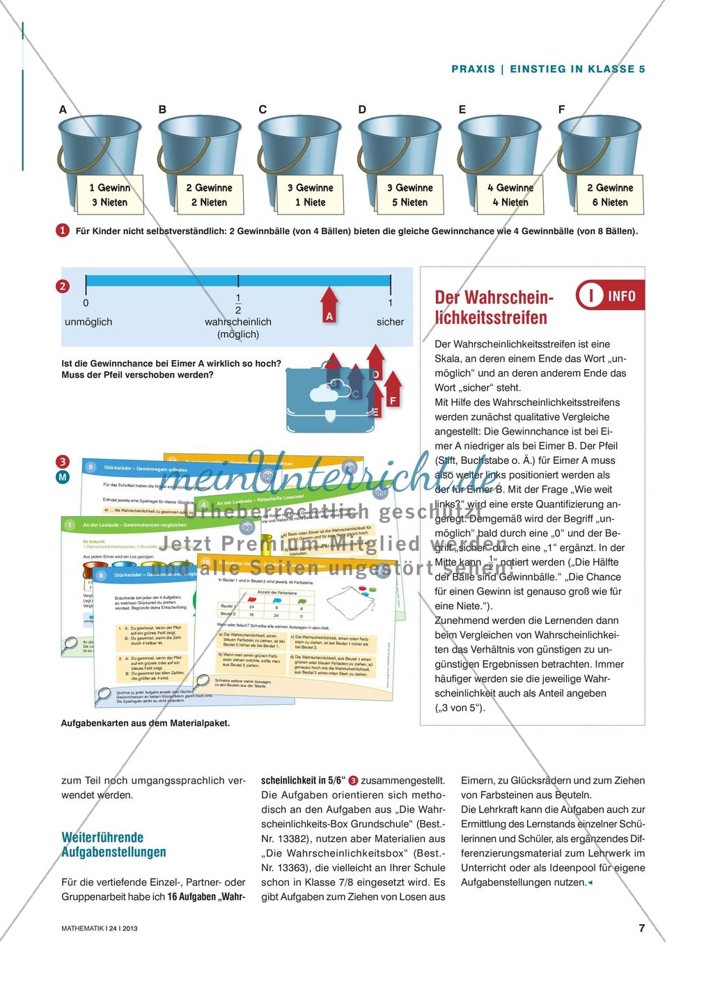 Erste quantitative Vergleiche von Wahrscheinlichkeiten am Wahrscheinlichkeitsstreifen Preview 2