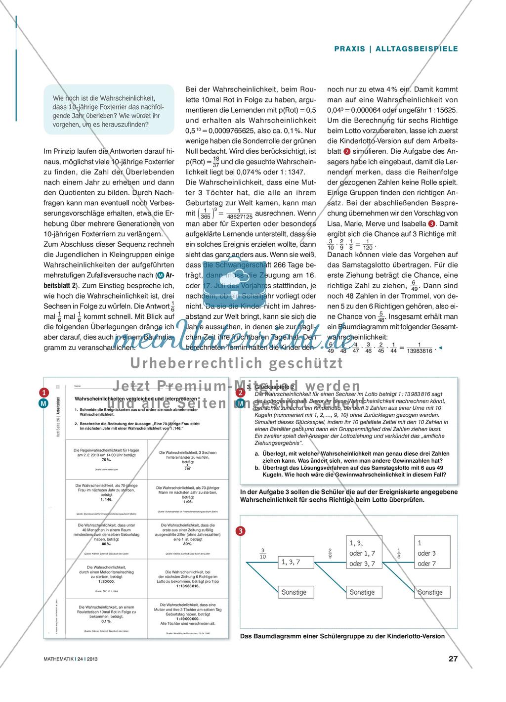 Wahrscheinlichkeitsrechnung im Alltag Preview 2