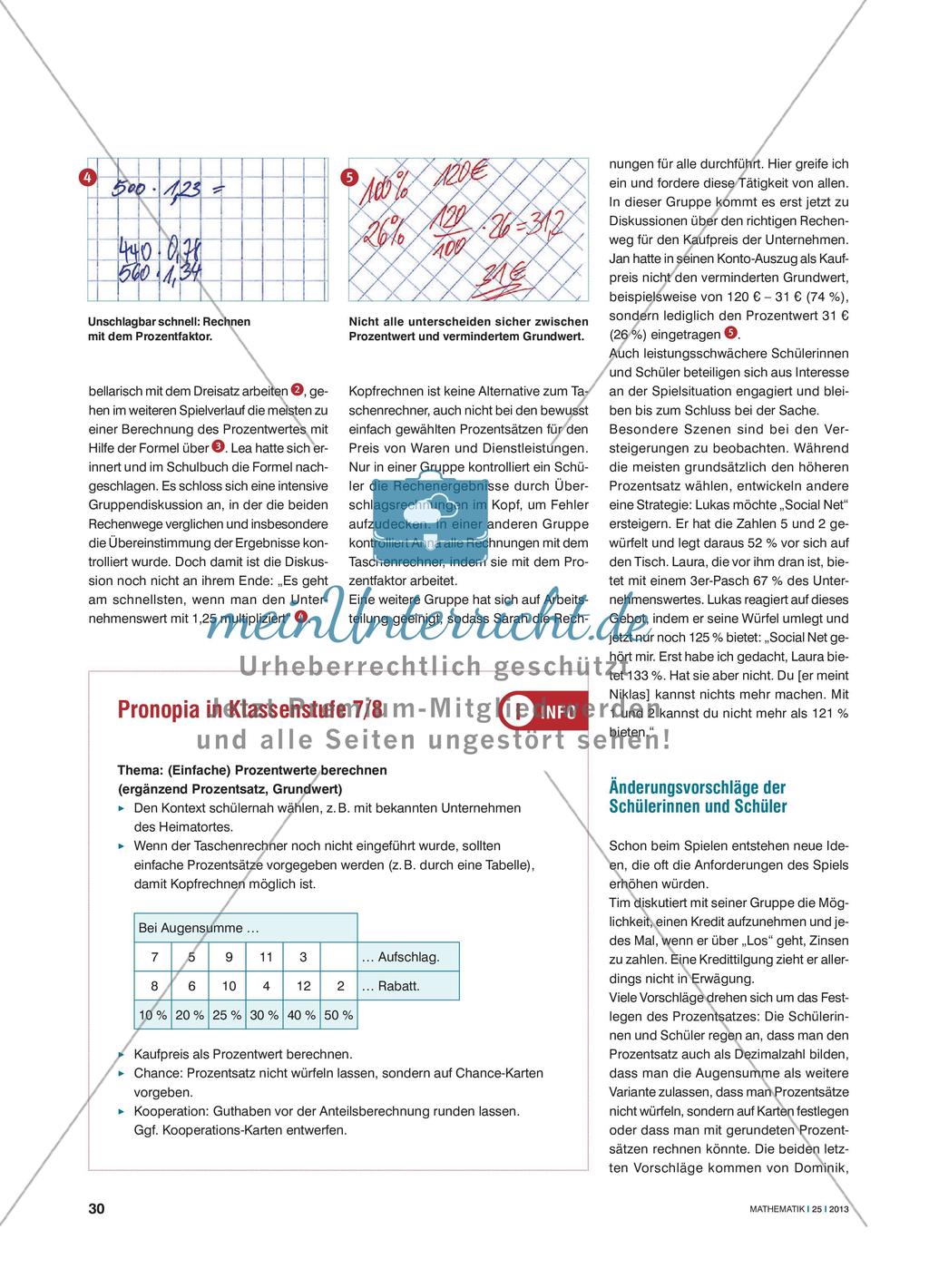 Unternehmerisch tätig! - Prozentrechnung (und Wirtschaften) Preview 3