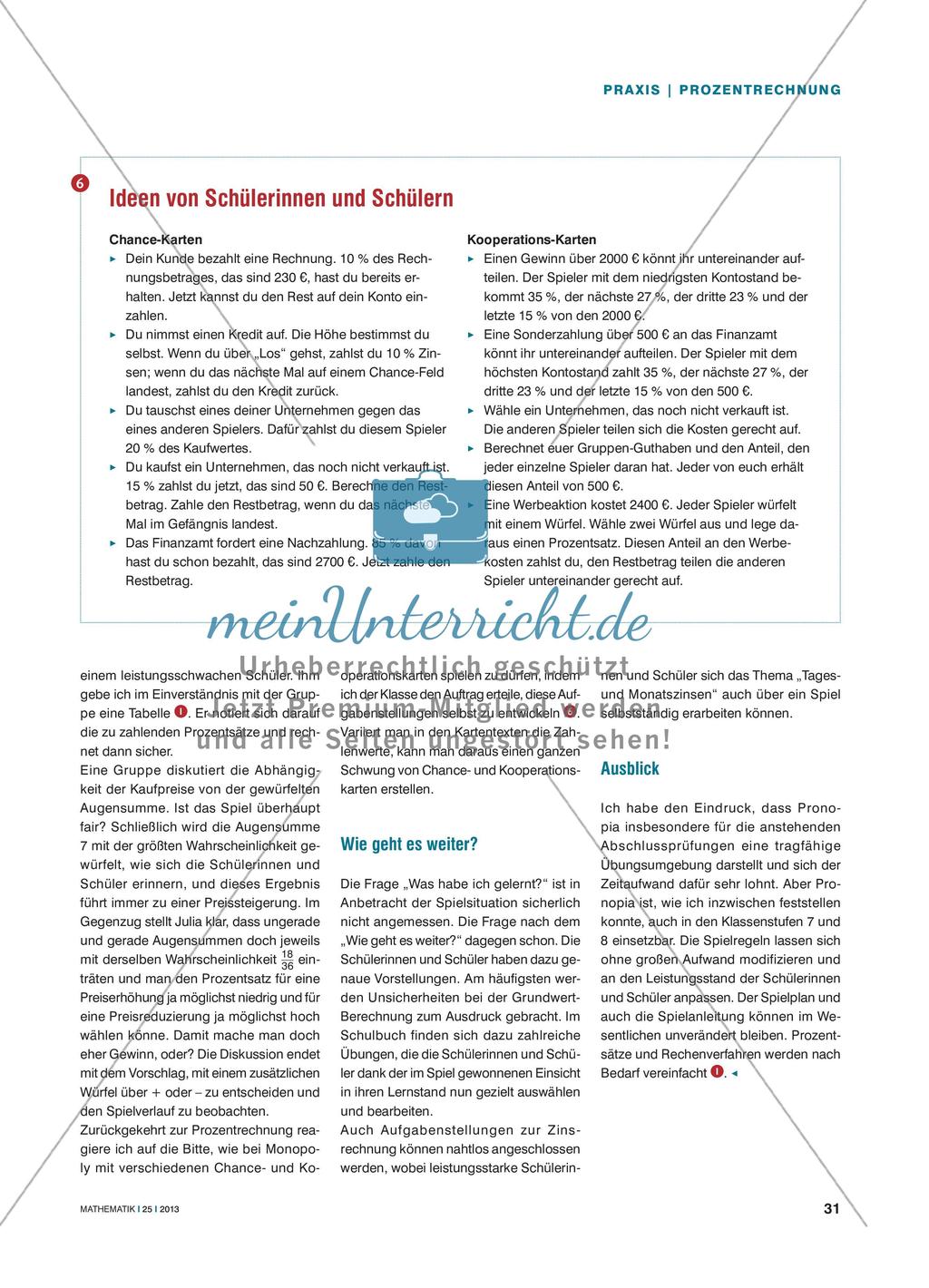 Unternehmerisch tätig! - Prozentrechnung (und Wirtschaften) Preview 4