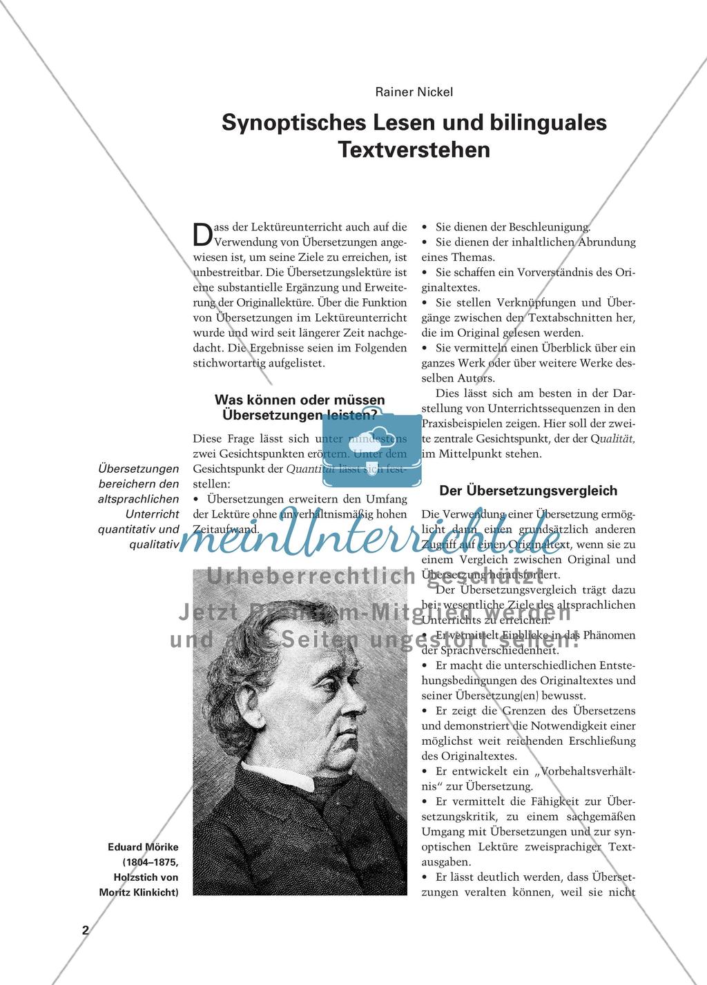 Synoptisches Lesen und bilinguales Textverstehen Preview 1