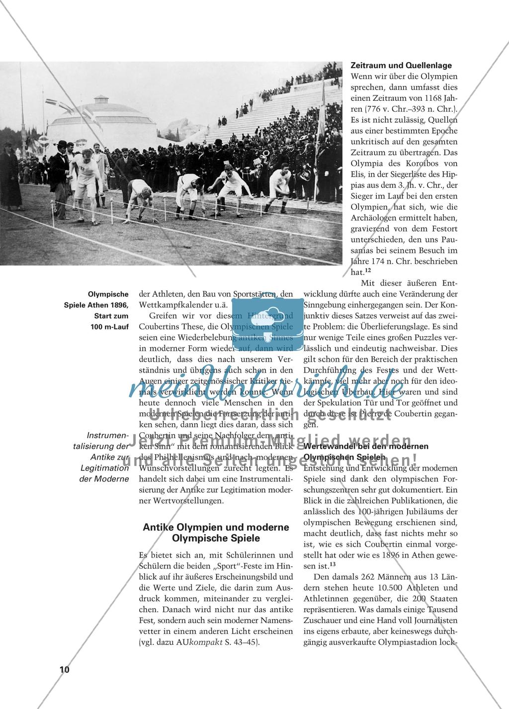 ’OΛÝ ΜΠIA und Olympische Spiele: Zur Wettkampfkultur in Antike und Neuzeit Preview 7