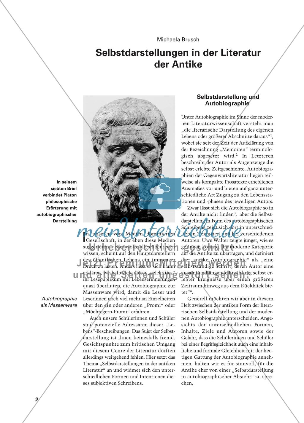 Selbstdarstellungen in der Literatur der Antike Preview 1