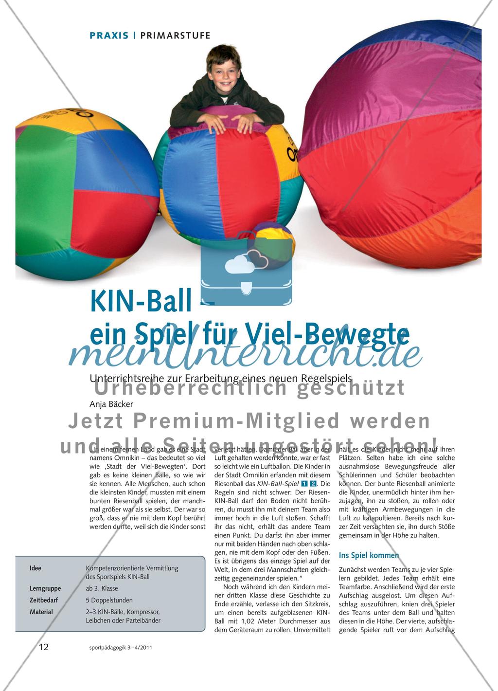 KIN-Ball – ein Spiel für Viel-Bewegte Preview 1