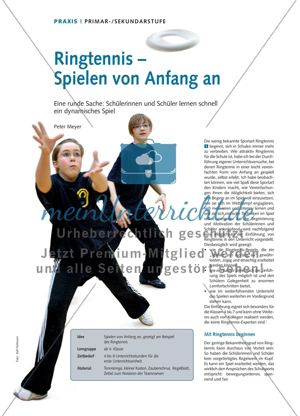 Ringtennis – Spielen von Anfang an Preview 1