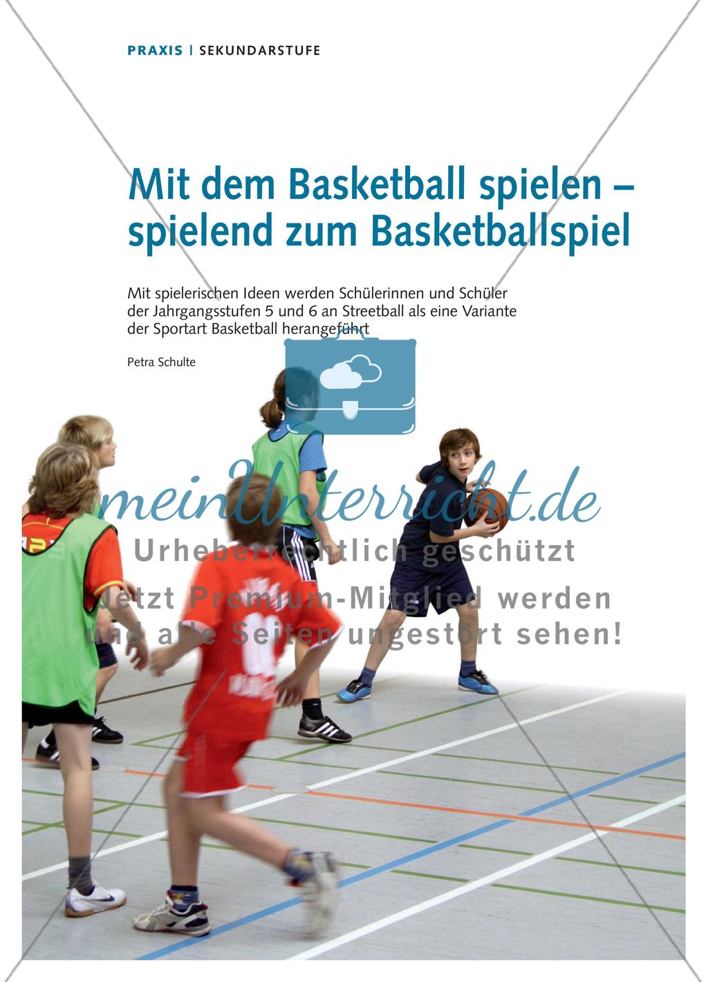 Mit dem Basketball spielen – spielend zum Basketballspiel Preview 1