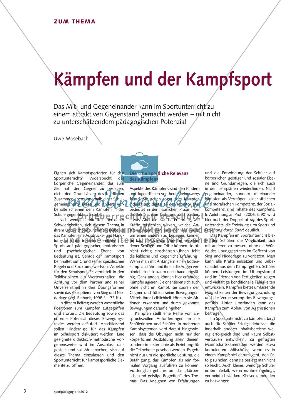 Kämpfen und der Kampfsport Preview 1