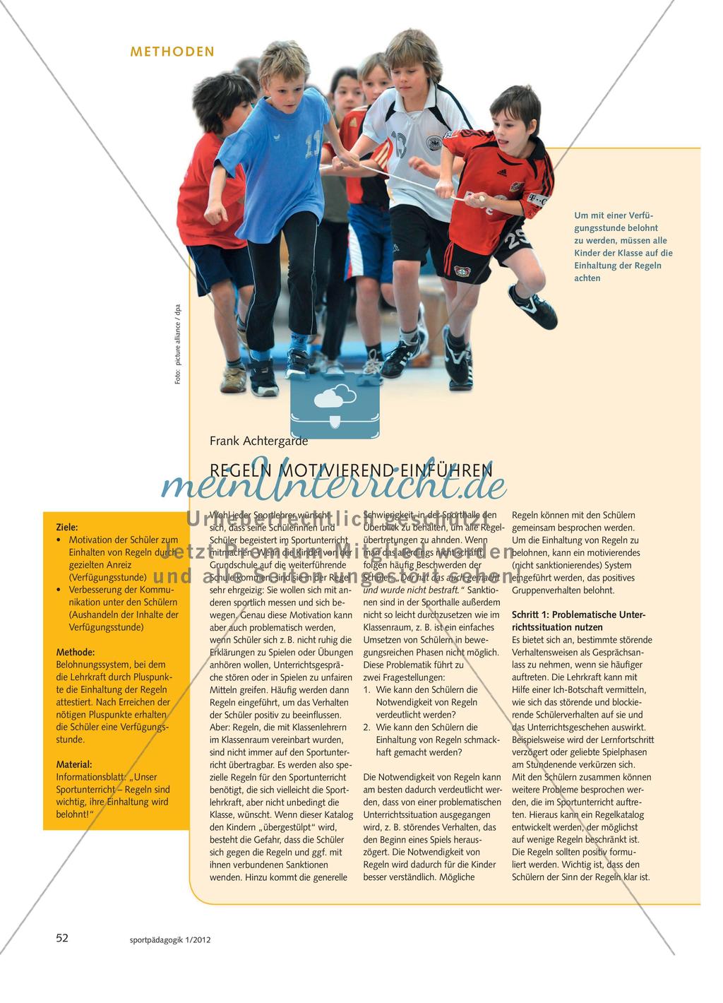 Regeln motivierend einführen Preview 1