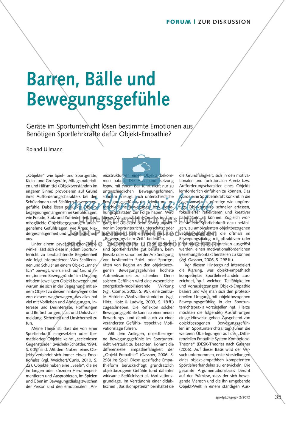 Barren, Bälle und Bewegungsgefühle Preview 1