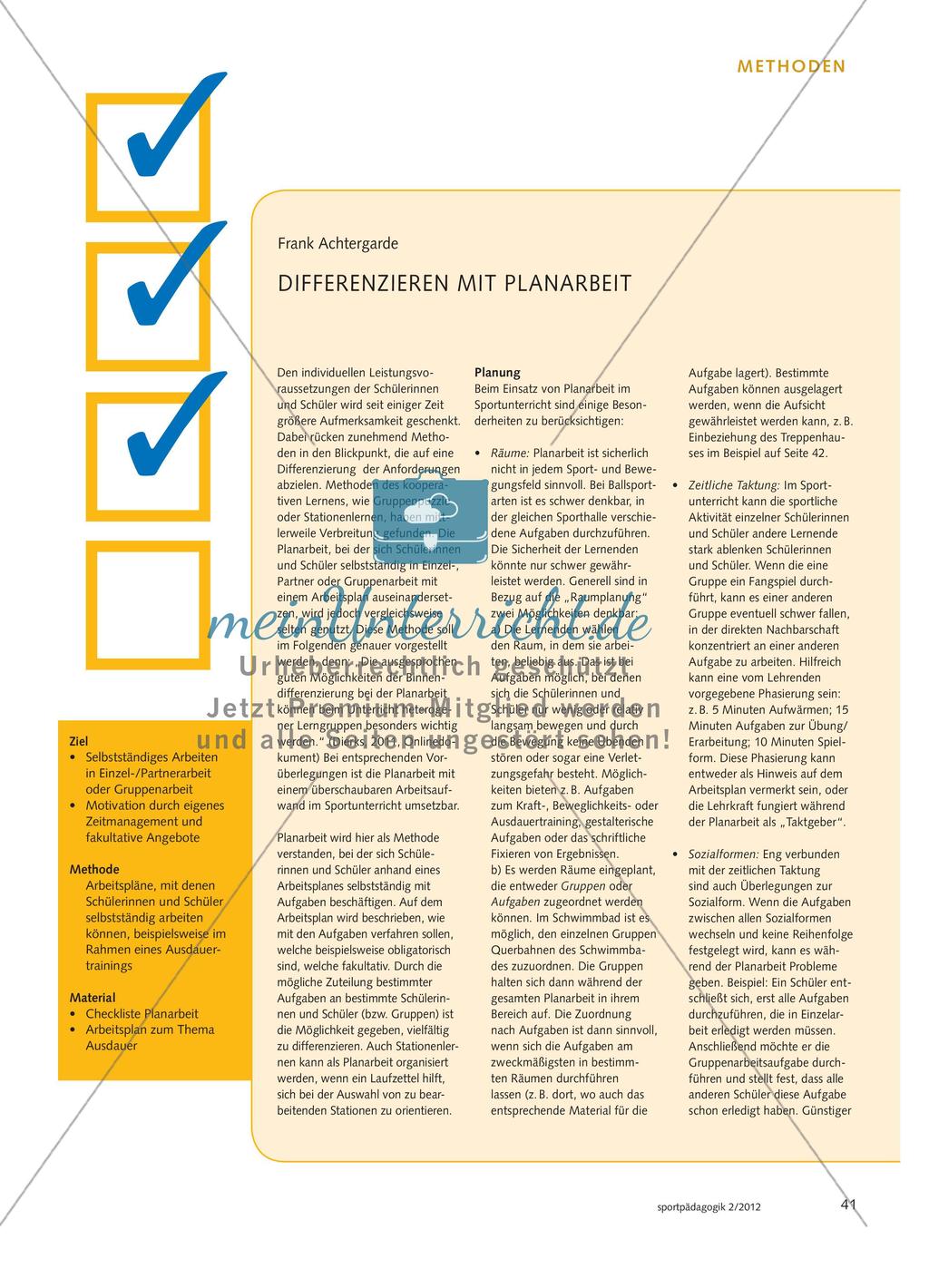 Differenzieren mit Planarbeit Preview 1