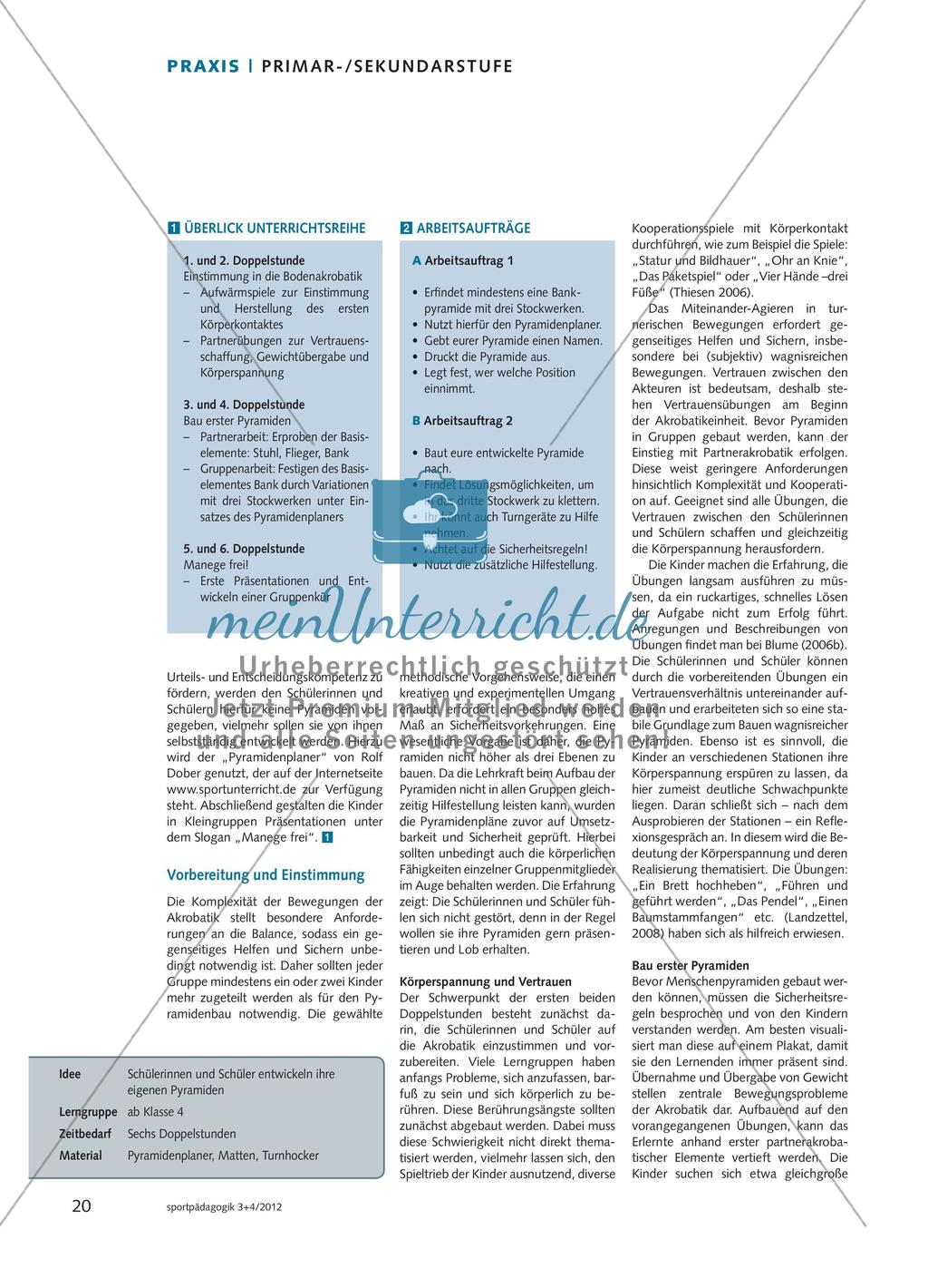 Hinauf ins dritte Stockwerk: Bauen einer Menschenpyramide Preview 2