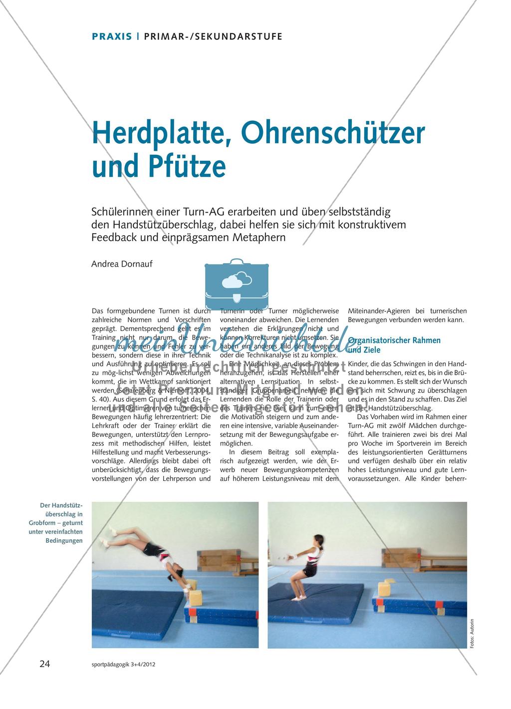 Erwerb neuer Bewegungskompetenzen: Der Handstützüberschlag Preview 1